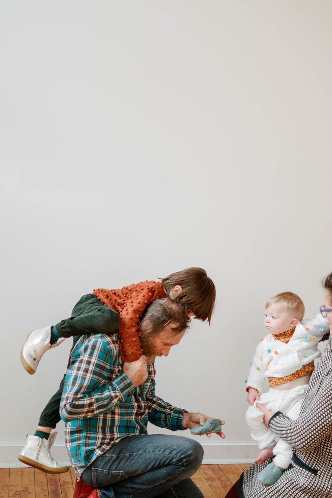 Studio family photos in a photography studio in Baltimore