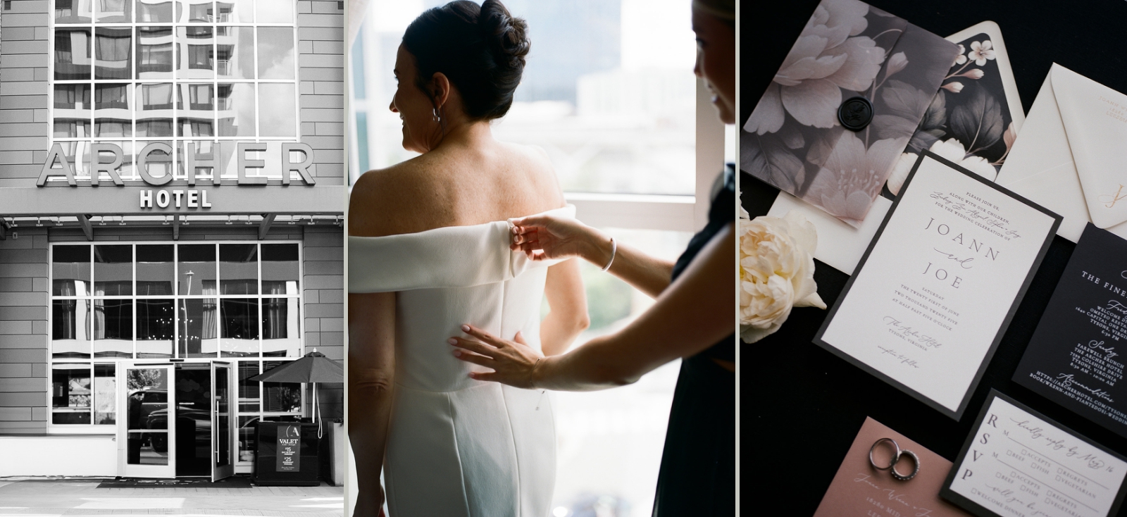 A bride gets ready for her wedding ceremony at the Archer Hotel Tysons inWashington DC