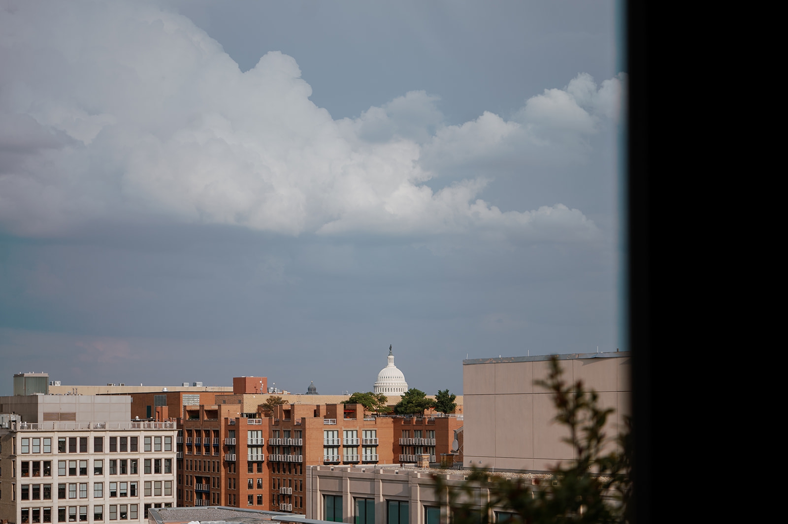 The view of the capital building from a wedding reception at the Riggs Hotel in Washington DC 