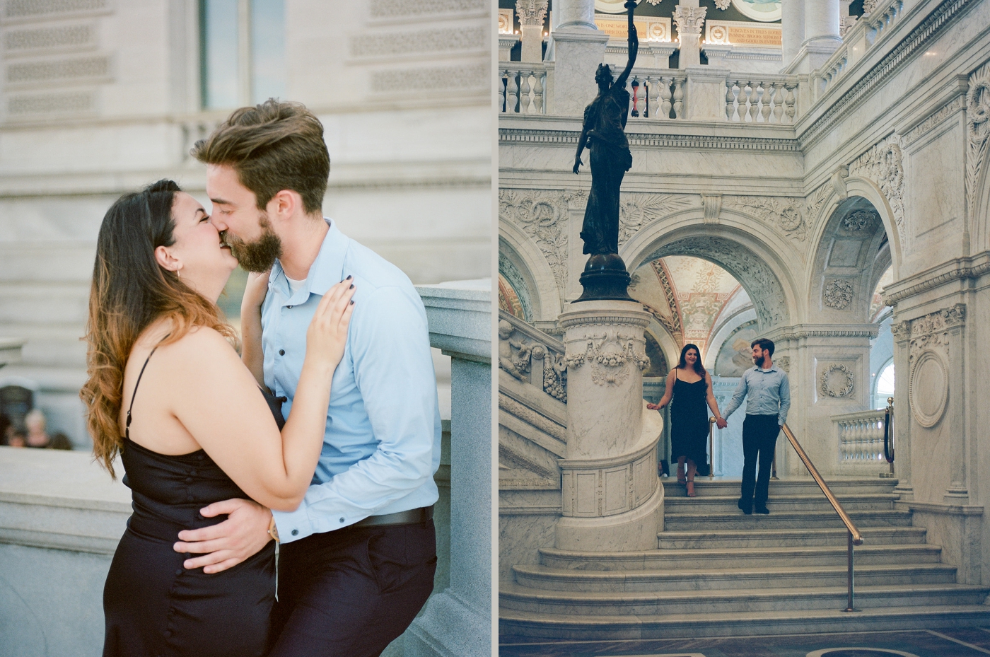 A Library of Congress photoshoot by a DC engagement photographer