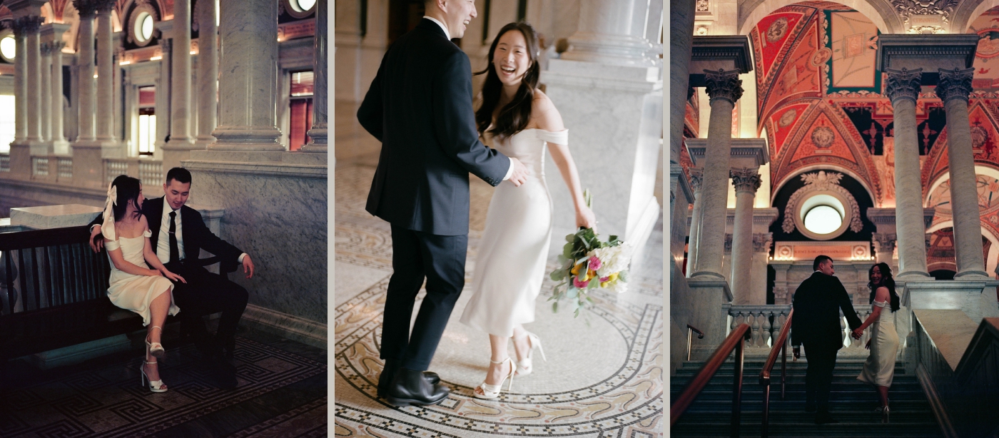 Film photos of a bride and groom in the Library of Congress