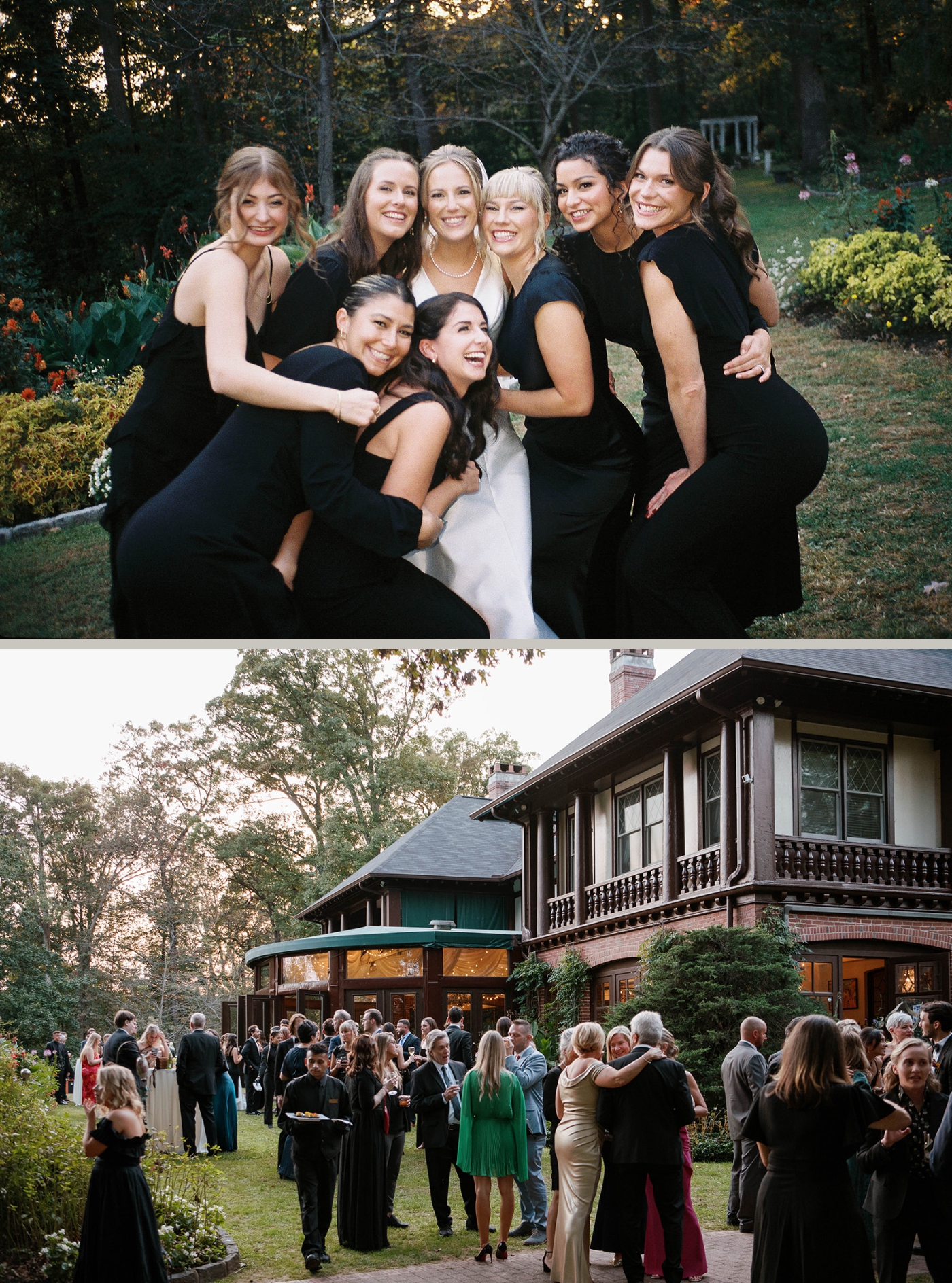 Cocktail hour on the lawn outside Grammercy Mansion