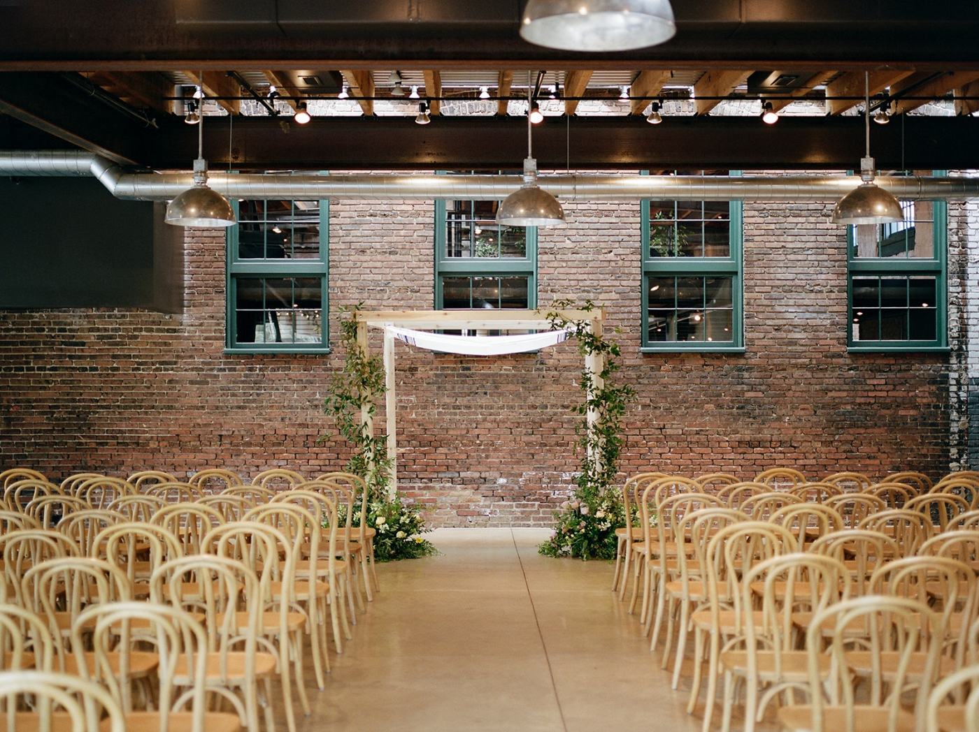 An indoor Jewish ceremony at the Winslow Baltimore