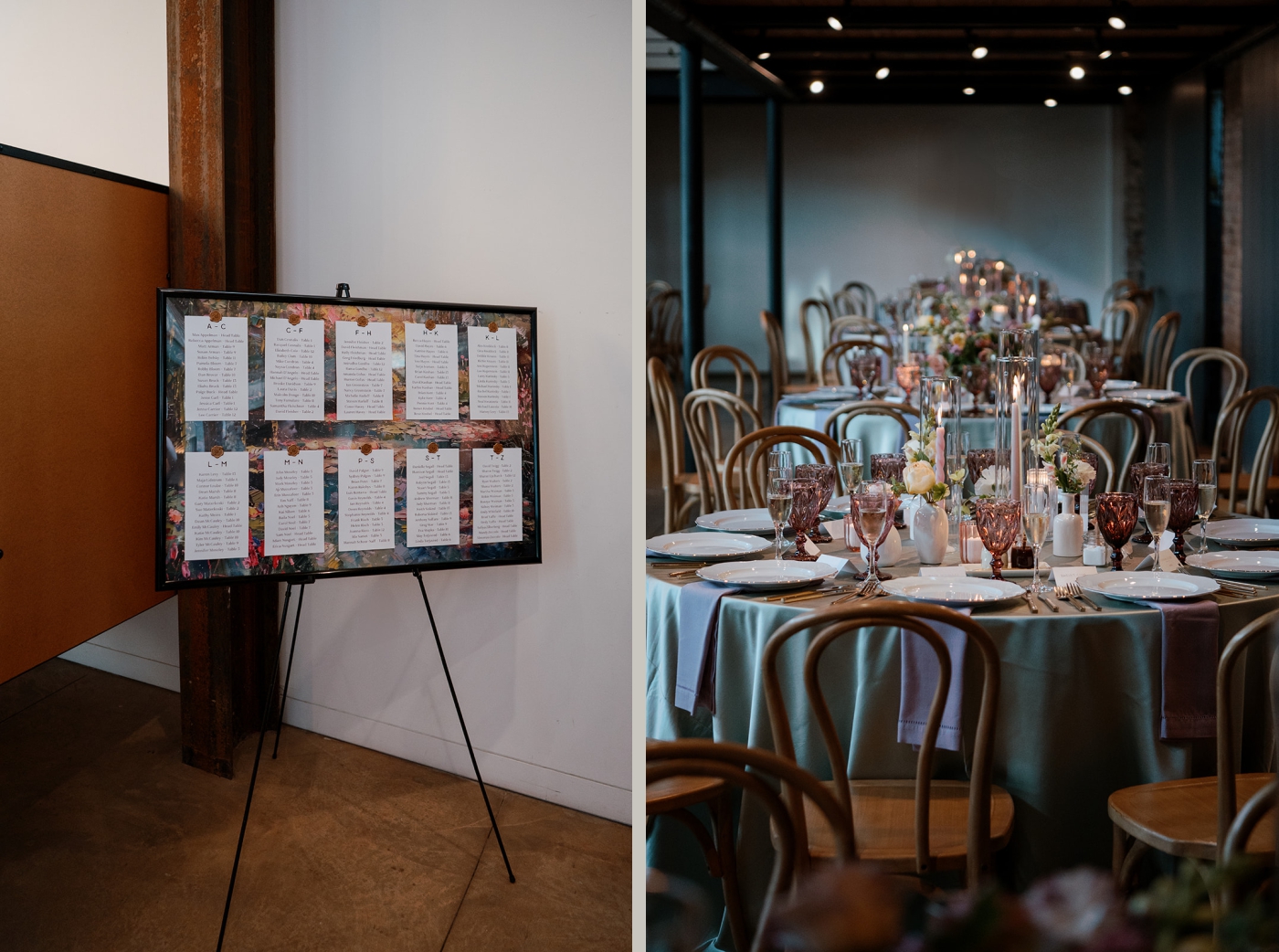 A wedding reception in the Main Room of the Winslow Baltimore